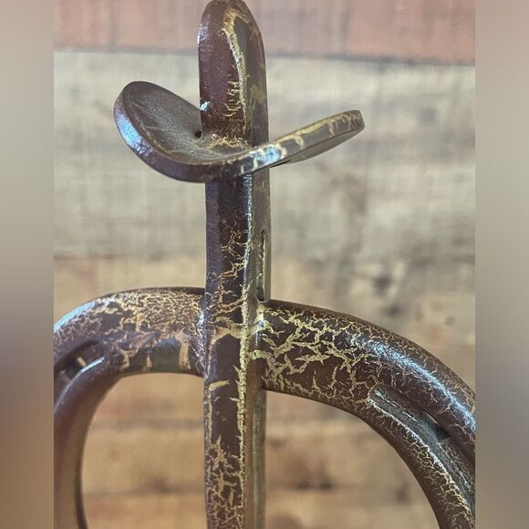 Horseshoe Western Decor Cowboy St.Croix Forge Steel salt/pepper/Napkin Holder - Picture 4 of 8